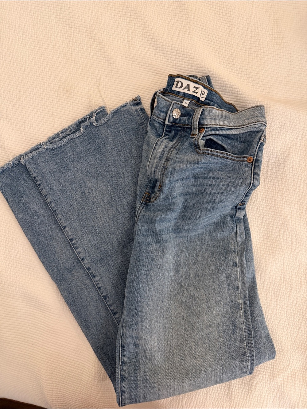 DAZE Light Blue High-Rise Wide Leg Jeans